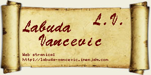 Labuda Vančević vizit kartica